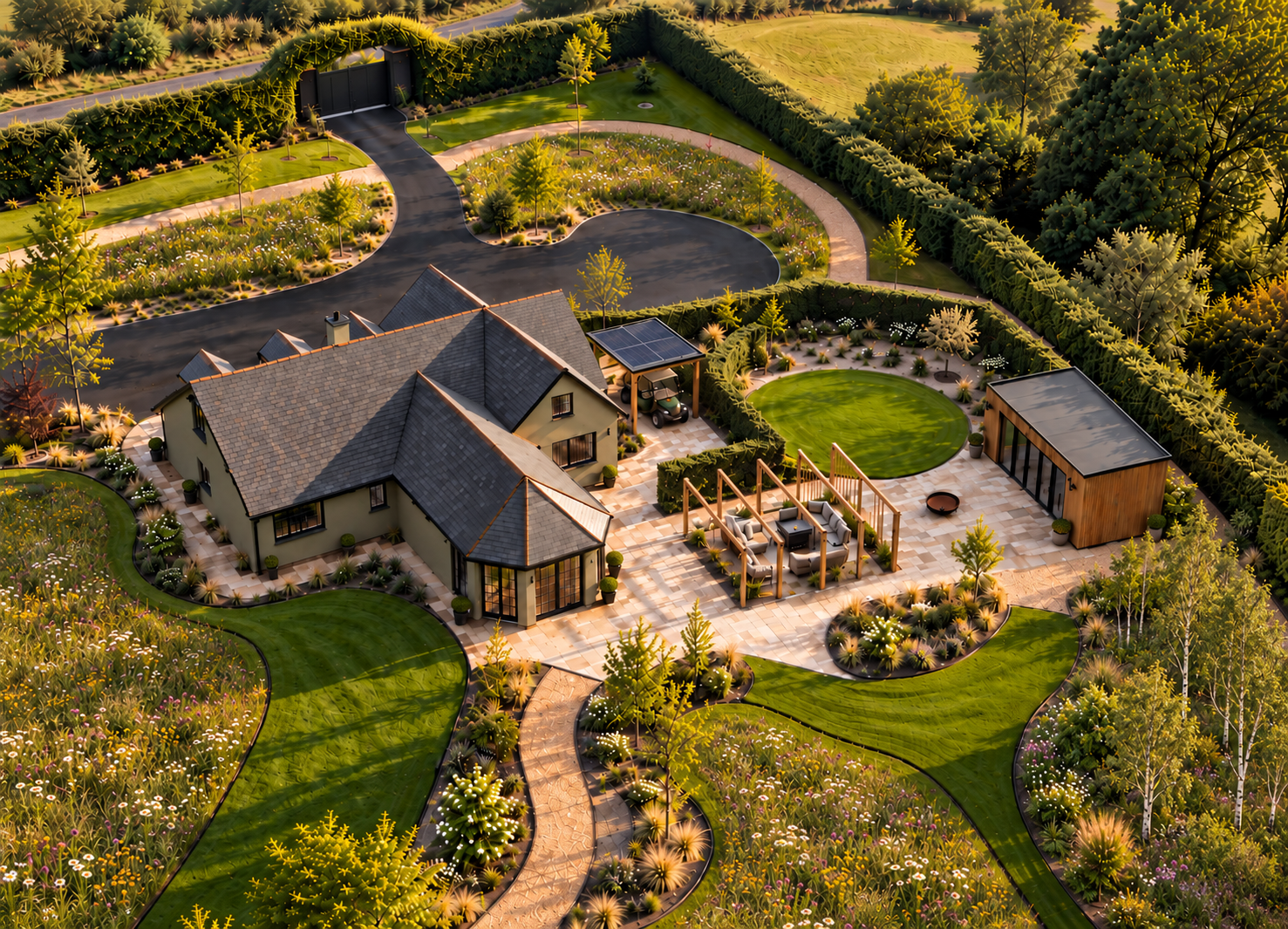 Golden-Hour Estate with Birch Grove-2